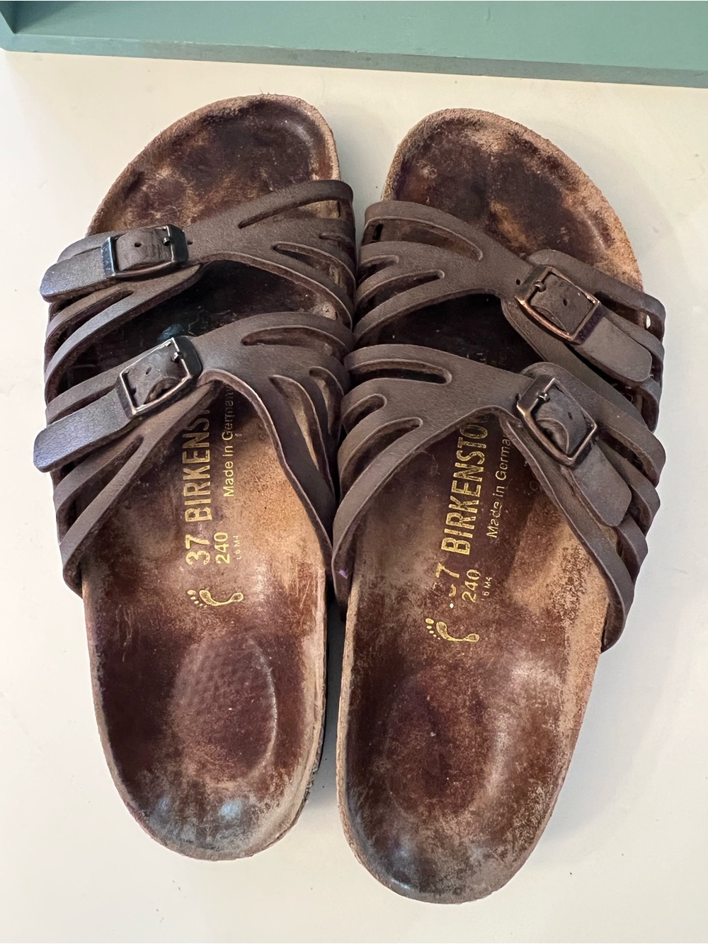 Birkenstock Granada strappy sandal dark brown sz L 6 M4 Guc